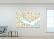 Load image into Gallery viewer, Neuse River, Oriental, Pamlico, Bachelor, Janeiro, Minnesott Beach, North Carolina - Nautical Map/Chart - Printed on Canvas, Acrylic, Metal