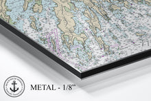 Load image into Gallery viewer, Salem, Lynn, Beverly, Marblehead, Peabody, Swanscott, Nahant Bay, Massachusetts Nautical Map / Chart - Printed on Canvas, Acrylic, or Metal