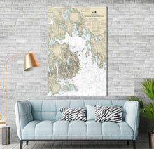 Load image into Gallery viewer, Acadia National Park, Bar Harbor, Southwest Harbor, Northeast Harbor, Maine Nautical Map / Chart - Printed on Canvas, Acrylic, or Metal