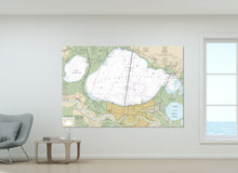 Load image into Gallery viewer, New Orleans, Lake Pontchartrain, Louisiana Nautical Map / Chart - Canvas, Acrylic, or Metal