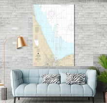 Load image into Gallery viewer, Port Huron, Michigan, Point Edward, Ontario, Lake Huron Nautical Map / Chart - Printed on Canvas, Acrylic, or Metal