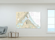 Load image into Gallery viewer, Duluth, Minnesota, Superior, Superior Bay, Wisconsin, Nautical Map / Chart - Printed on Canvas, Acrylic, or Metal