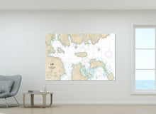Load image into Gallery viewer, Southwest Harbor, Northeast Harbor, Manset, Cranberry Islands, Greening Island, Maine Nautical Map/Chart - Printed on Canvas, Acrylic, Metal