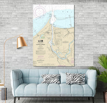 Load image into Gallery viewer, Fairport Harbor, Grand River, Painesville, Grand River, Ohio Nautical Map / Chart - Printed on Canvas, Acrylic, or Metal
