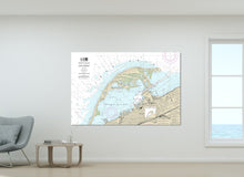 Load image into Gallery viewer, Erie Harbor, Presque Isle Bay, Pennsylvania Nautical Map / Chart - Printed on Canvas, Acrylic, or Metal
