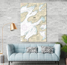 Load image into Gallery viewer, Henderson Bay, Chaumont Bay, Black River Bay, Guffin Bay, Sackets Harbor Nautical Map / Chart - Printed on Canvas, Acrylic, or Metal