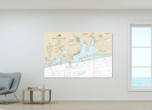 Load image into Gallery viewer, Pensacola, Navarre, Garcon Point, Gulf Breeze, Midway, Milton, Florida - Nautical Map / Chart - Printed on Canvas, Acrylic, or Metal
