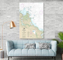 Load image into Gallery viewer, Cohasset, Scituate, Cohasset Harbor, Scituate Harbor, Musquashcut Pond, Massachusetts Nautical Map/Chart - Printed on Canvas, Acrylic, Metal