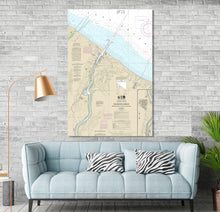 Load image into Gallery viewer, Rochester Harbor, Genesee River, Rochester, New York, Nautical Map / Chart - Printed on Canvas, Acrylic, or Metal