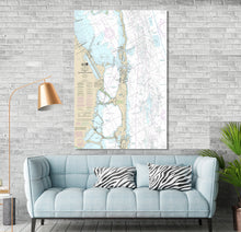 Load image into Gallery viewer, Key Largo, Elliot Key, Florida - Nautical Map / Chart - Printed on Canvas, Acrylic, or Metal