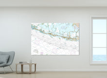 Load image into Gallery viewer, Islamorada, Plantation, Tavernier, Upper Matecumbe Key, Key Largo, Florida - Nautical Map / Chart - Printed on Canvas, Acrylic, or Metal
