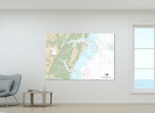 Load image into Gallery viewer, Darien, Pine Harbor, Doboy Sound, Sapelo Sound, Ridgeville, Valona, Georgia - Nautical Map / Chart - Printed on Canvas, Acrylic, or Metal
