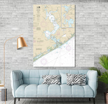 Load image into Gallery viewer, Jacksonville, Sneads Ferry, Camp Lejeune, North Topsail Beach, North Carolina - Nautical Map / Chart - Printed on Canvas, Acrylic, or Metal