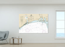Load image into Gallery viewer, Swansboro, Morehead City, Emerald Isle, Newport, Atlantic Beach North Carolina - Nautical Map / Chart - Printed on Canvas, Acrylic, or Metal