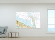 Load image into Gallery viewer, Sandy Hook Bay, Port Monmouth, Leonardo, Atlantic Highlands, Keansburg, New Jersey - Nautical Map/Chart - Printed on Canvas, Acrylic, Metal