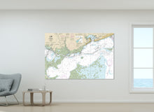 Load image into Gallery viewer, Bay St Louis, Waveland, Pass Cristian, Long Beach, Gulfport, Lake Borgne, Louisiana - Nautical Map/Chart - Printed on Canvas, Acrylic, Metal
