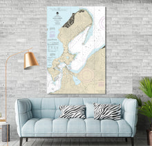 Load image into Gallery viewer, Dutch Harbor, Unalaska, Iliuliuk Bay, Captains Bay, Alaska - Nautical Map / Chart - Printed on Canvas, Acrylic, or Metal