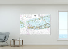Load image into Gallery viewer, Key West, Stock Island, Boca Chica Key, Big Coppitt Key, Sugarloaf Key, Florida - Nautical Map / Chart - Printed on Canvas, Acrylic, Metal