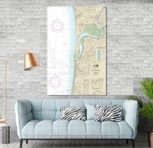Load image into Gallery viewer, Nehalem, Manzanita, Wheeler, Rockaway Beach, Brighton, Nedonna Beach, Oregon - Nautical Map / Chart - Printed Canvas, Acrylic, or Metal