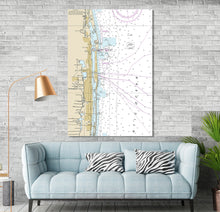 Load image into Gallery viewer, West Palm Beach, North Palm Beach, Lake Worth, Riviera Beach, Lantana, Florida - Nautical Map / Chart - Printed on Canvas, Acrylic, or Metal