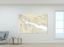 Load image into Gallery viewer, Washington, Bath, Pamlico River, Washington Park, North Carolina - Nautical Map / Chart - Printed on Canvas, Acrylic, or Metal
