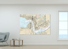 Load image into Gallery viewer, Jacksonville, Arlington, South Jacksonville, St Johns River, Florida - Nautical Map / Chart - Printed on Canvas, Acrylic, or Metal