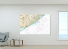 Load image into Gallery viewer, Freeport, Surfside Beach, Quintana, Clute, Churchill, Oyster Creek, Texas - Nautical Map / Chart - Printed on Canvas, Acrylic, or Metal