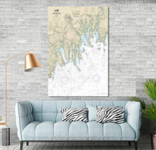 Load image into Gallery viewer, Millbridge, Prospect Harbor, Gouldsboro, Steuben, Corea, South Addison, Maine - Nautical Map / Chart - Printed on Canvas, Acrylic, or Metal