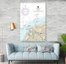 Load image into Gallery viewer, Michigan City, Washington Park, Lake Michigan, Indiana - Nautical Map / Chart - Beach / Lake Wall Decor - Printed Canvas, Acrylic, or Metal