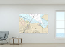 Load image into Gallery viewer, Cheboygan, Duncan Bay, Lake Huron, Inland Route, Michigan - Nautical Map / Chart - Beach/Lake Wall Decor - Printed Canvas, Acrylic, or Metal