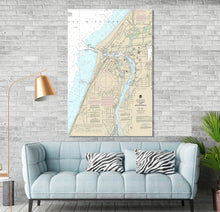 Load image into Gallery viewer, St Joseph, Benton Harbor, Lake Michigan, Joseph River - Nautical Map / Chart - Beach / Lake Wall Decor - Printed Canvas, Acrylic, or Metal