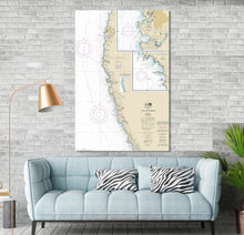Load image into Gallery viewer, Fort Bragg, Albion, Little River, Mendocino, Casper, Elk, California - Nautical Map / Chart - Wall Decor - Printed Canvas, Acrylic, or Metal