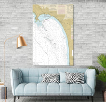 Load image into Gallery viewer, Half Moon Bay, Miramar, Princeton, El Granada, California - Nautical Map/Chart - Beach Themed Wall Decor - Printed Canvas, Acrylic, or Metal