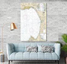 Load image into Gallery viewer, Monterey, Santa Cruz, Seaside, Marina, Moss Landing, California - Nautical Map/Chart - Beach Wall Decor - Printed Canvas, Acrylic, or Metal