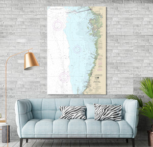 Homosassa, Crystal Beach, Hudson, Hernando Beach, Weeki Wachee, Florida - Nautical Map / Chart - Printed on Canvas, Acrylic, or Metal