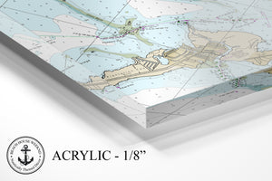 New York Harbor, Staten Island, Brooklyn, Sandy Hook, Newark, & Jersey City Nautical Map / Chart - Canvas, Acrylic, or Metal