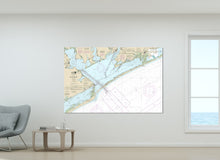 Load image into Gallery viewer, Port O&#39;Connor, Port Lavaca, Palacios, Matagorda Bay, Lavaca Bay, Texas - Nautical Map / Chart - Printed on Canvas, Acrylic, or Metal
