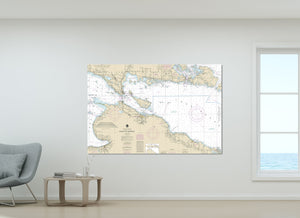 Mackinac Island, Mackinaw City, Straits of Mackinaw, Bois Blanc, Upper Peninsula, Michigan Nautical Map / Chart - Canvas, Acrylic, or Metal