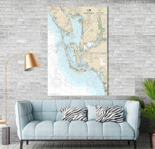 Load image into Gallery viewer, Ft. Meyers Beach, Sanibel Island, Captiva, Charlotte Harbor, Estero, Florida Nautical Map / Chart - Canvas, Acrylic, or Metal
