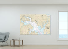 Load image into Gallery viewer, Baltimore, Patapsco River, Baltimore Harbor, Maryland Nautical Map / Chart - Printed on Canvas, Acrylic, or Metal
