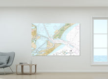 Load image into Gallery viewer, Galveston, Texas City, Pelican Island, Bolivar, Texas Nautical Map / Chart - Canvas, Acrylic, or Metal
