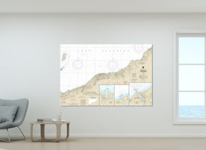 Ontonagon, Saxon Harbor, Black River Harbor, Michigan Nautical Map / Chart - Canvas, Acrylic, or Metal