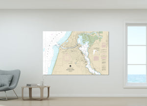 Manistee, East Lake, Oak Hill, Manistee Lake, Michigan Nautical Map / Chart - Canvas, Acrylic, or Metal