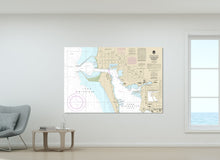 Load image into Gallery viewer, Ludington Harbor, Pere Marquette Lake, Michigan Nautical Map / Chart - Canvas, Acrylic, or Metal
