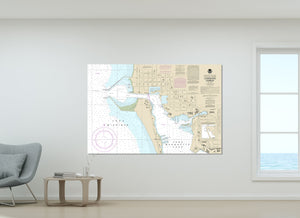 Ludington Harbor, Pere Marquette Lake, Michigan Nautical Map / Chart - Canvas, Acrylic, or Metal