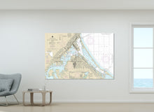 Load image into Gallery viewer, Duluth, Minnesota, Superior, Superior Bay, Wisconsin, Nautical Map / Chart - Printed on Canvas, Acrylic, or Metal
