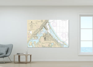 Duluth, Minnesota, Superior, Superior Bay, Wisconsin, Nautical Map / Chart - Printed on Canvas, Acrylic, or Metal