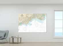 Load image into Gallery viewer, Mattituck, Greenport, Shelter Island, Sag Harbor, Cutchogue, Southold, New York, Nautical Map / Chart - Printed on Canvas, Acrylic, or Metal
