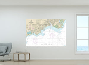 Mattituck, Greenport, Shelter Island, Sag Harbor, Cutchogue, Southold, New York, Nautical Map / Chart - Printed on Canvas, Acrylic, or Metal