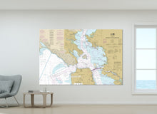 Load image into Gallery viewer, San Francisco, Oakland, Berkley, Richmond, Alameda, California Nautical Map / Chart - Printed on Canvas, Acrylic, or Metal
